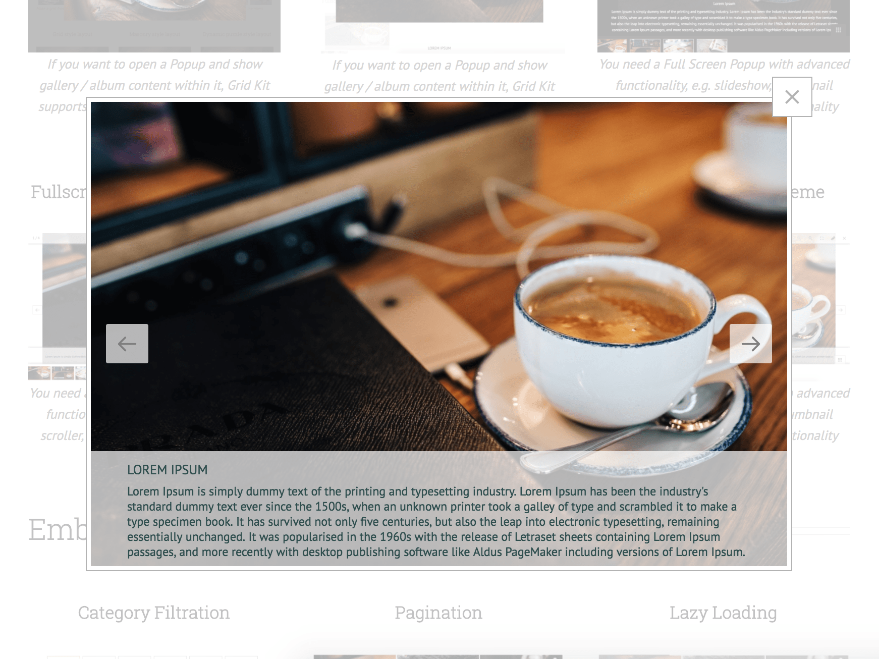 Fixed size popup (Light theme)