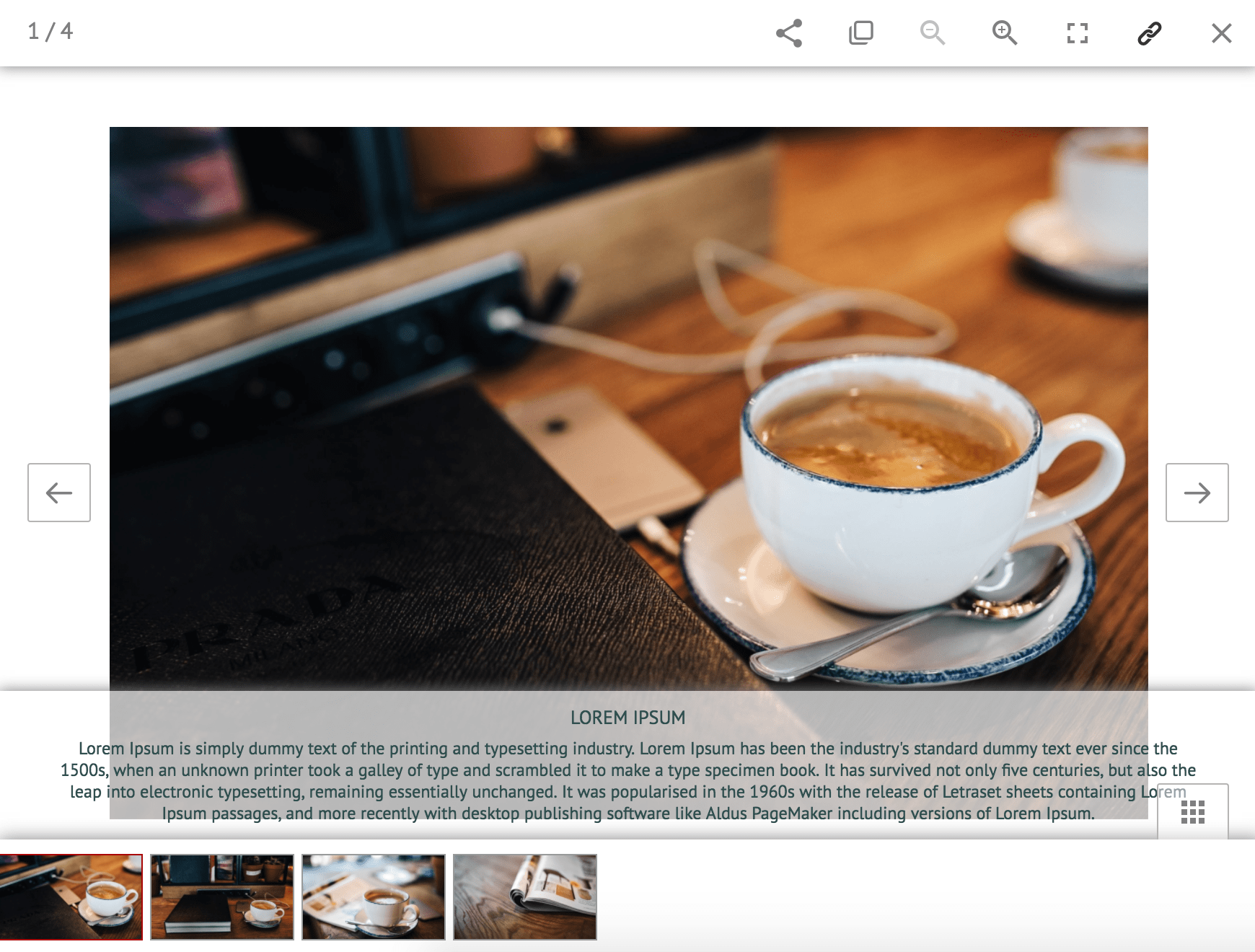 Fullscreen popup (Light theme)