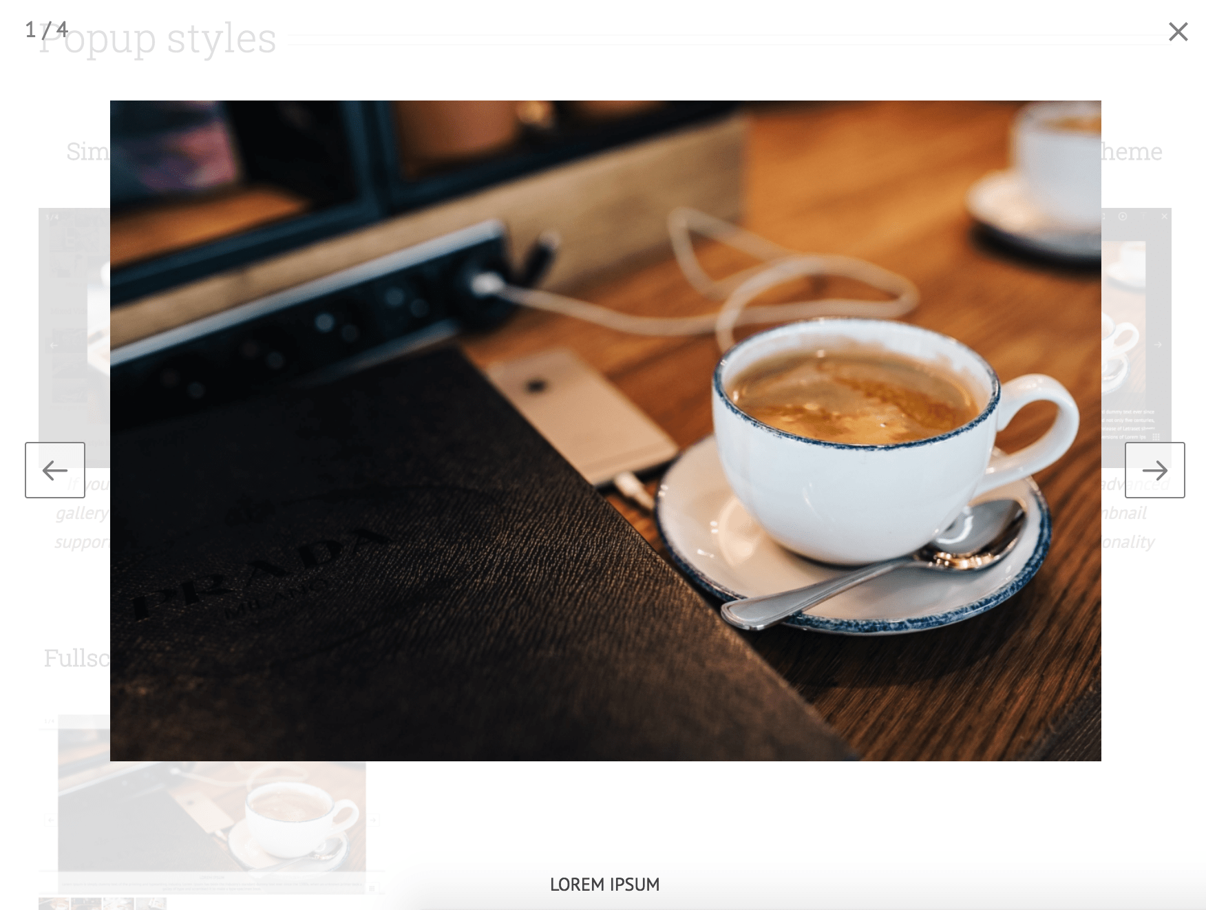 Simple Popup (Light theme)